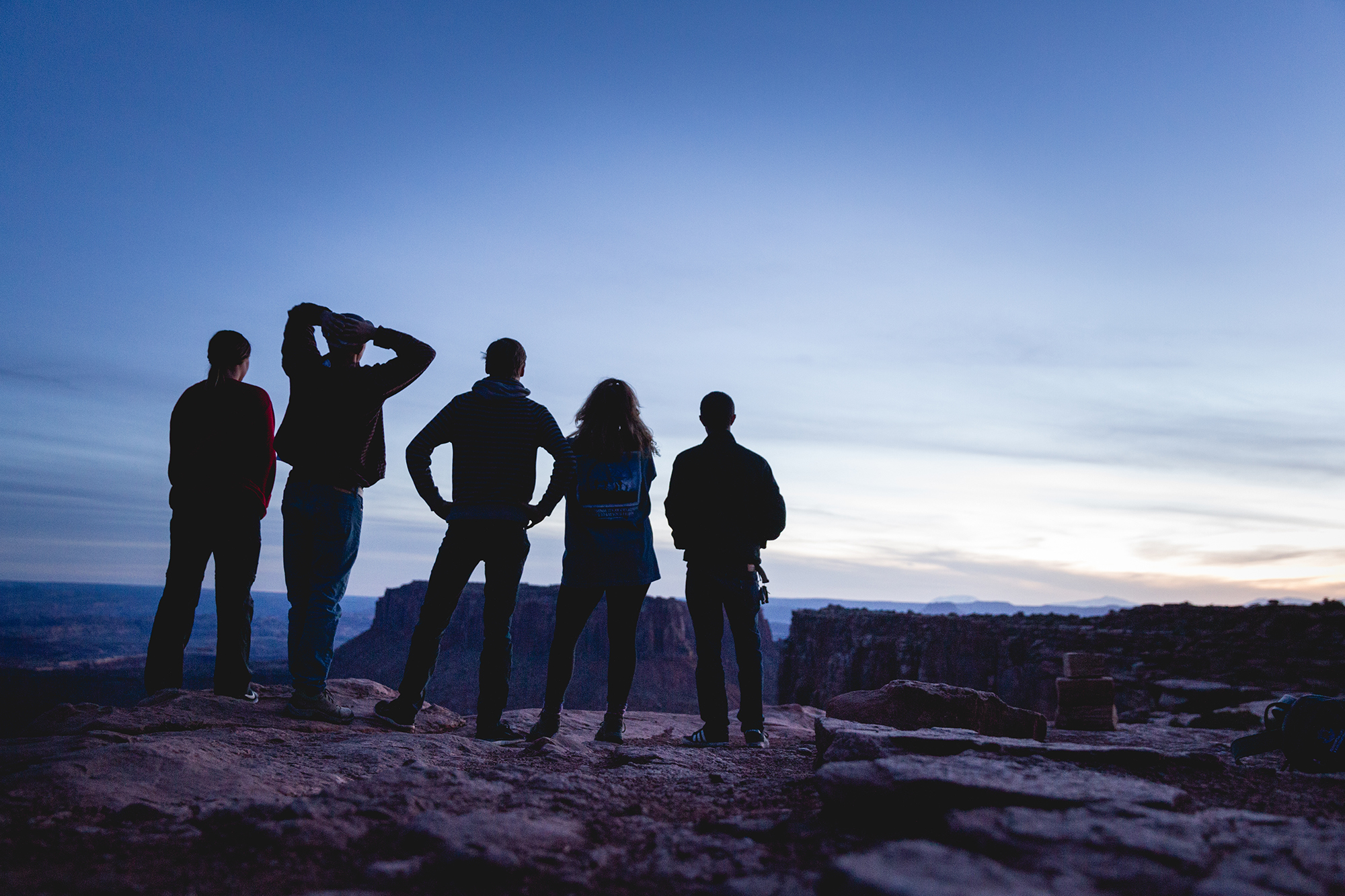 Rollins students enjoy the view on an Immersion experience in Moab, Utah.
