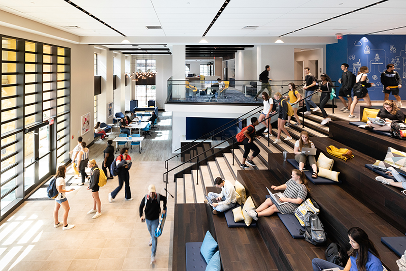 Kathleen W. Rollins Hall is a hive of student engagement and activity.
